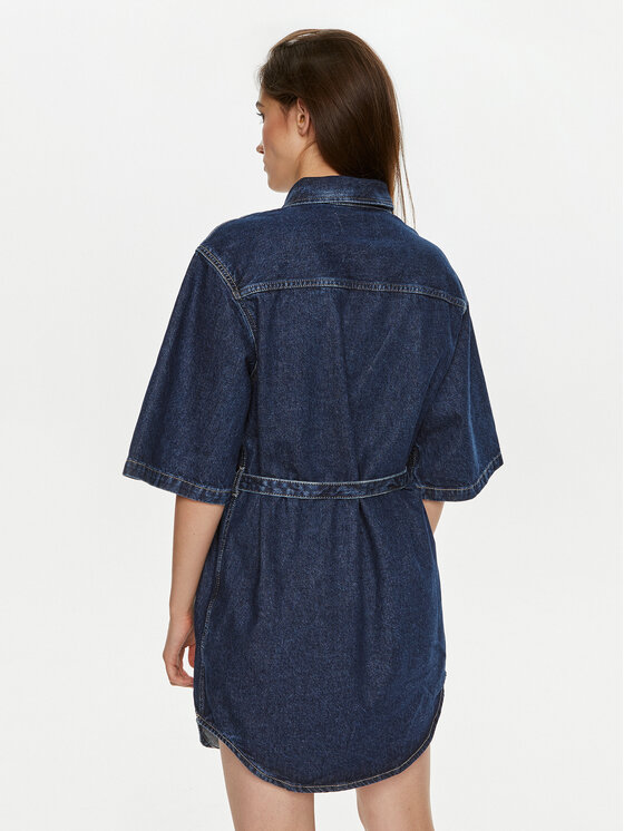 Calvin Klein Jeans Calvin Klein Jeans Дънкова рокля Utility J20J224748 Тъмносин Regular Fit