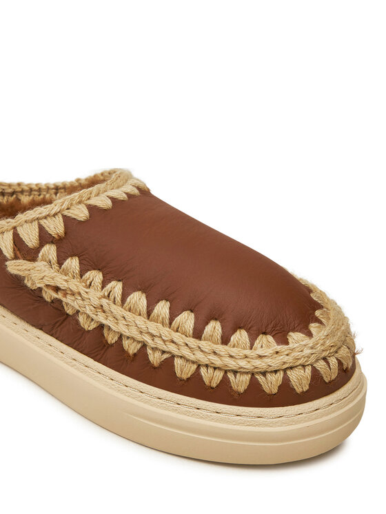 Mou Mou Kapcie Eskimo Bold Clog FW411010B Brązowy