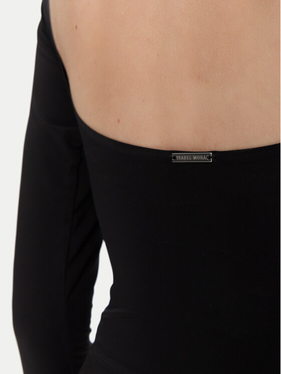 Ysabel Mora Ysabel Mora Body 10055 Fekete Slim Fit