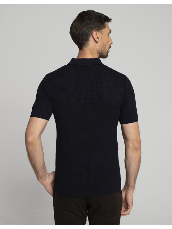 Borgio Borgio Polo sturno Granatowy Classic Fit