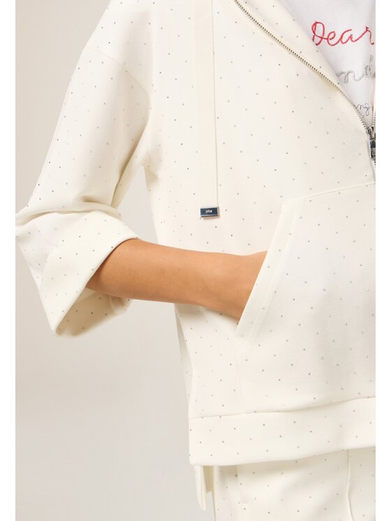 Oltre Oltre Felpa G955J004228N011 Bianco Baggy Fit