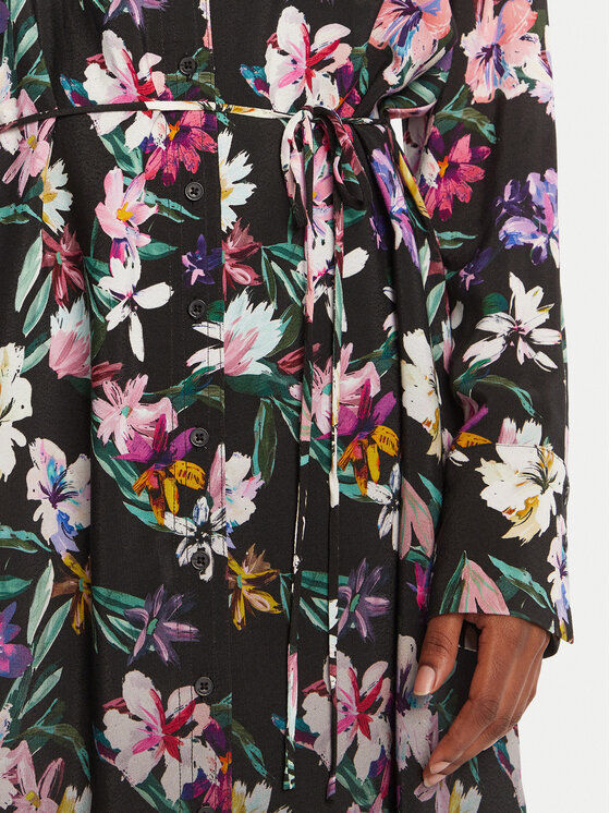 Desigual Desigual Haljina košulja Camisero Acrilica 25WWVW11 Crna Regular Fit