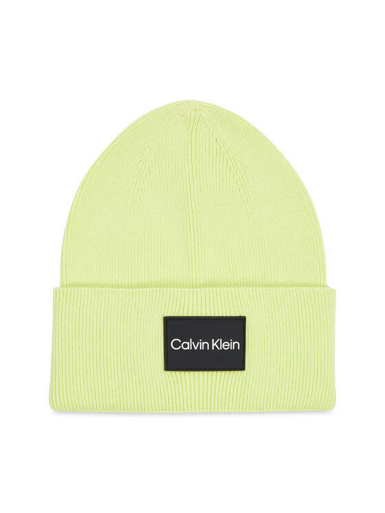 Calvin Klein Calvin Klein Шапкa Fine Cotton Rib Beanie K50K510986 Зелений