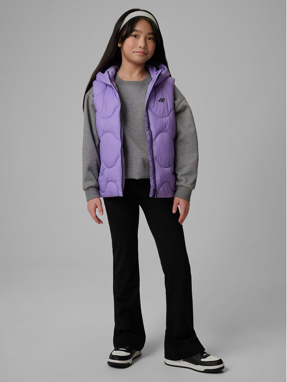 4F 4F Kamizelka OUTERWEAR Fioletowy Regular Fit