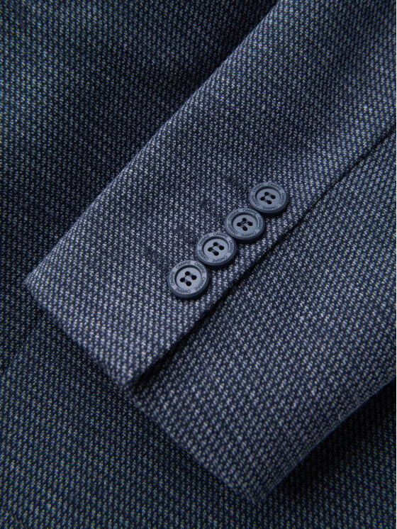 Ombre Ombre Marynarka M171 Granatowy Slim Fit