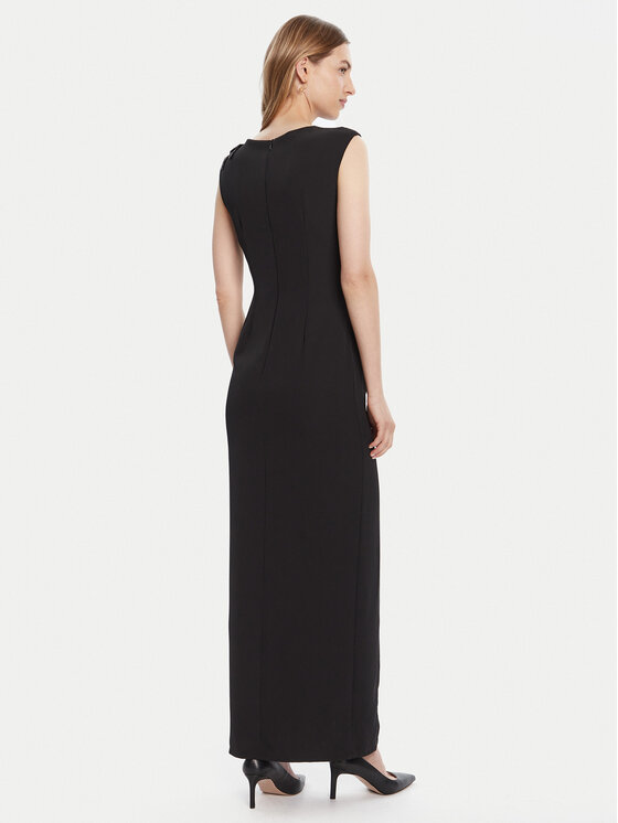 Rinascimento Rinascimento Večernja haljina CFC0020094002 Crna Slim Fit