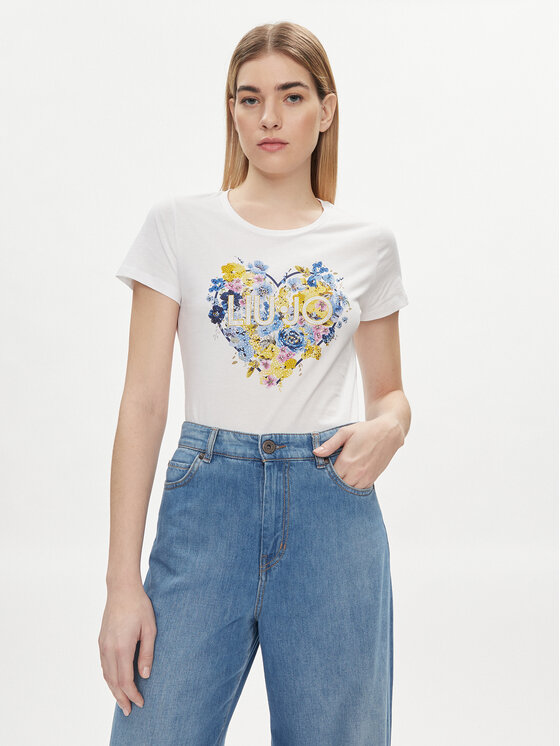 Liu Jo Liu Jo T-Shirt MA4340 JS923 Weiß Regular Fit