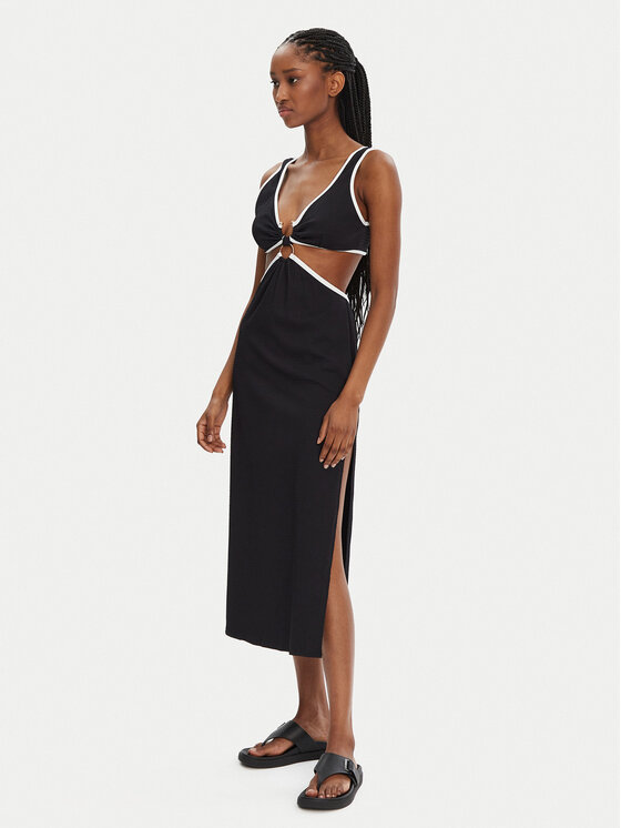 Seafolly Seafolly Sommerkleid Beach Bound 55111-DR Schwarz Slim Fit