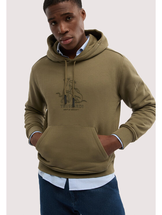 Trussardi Trussardi Felpa G8218000117N035 Verde Regular Fit