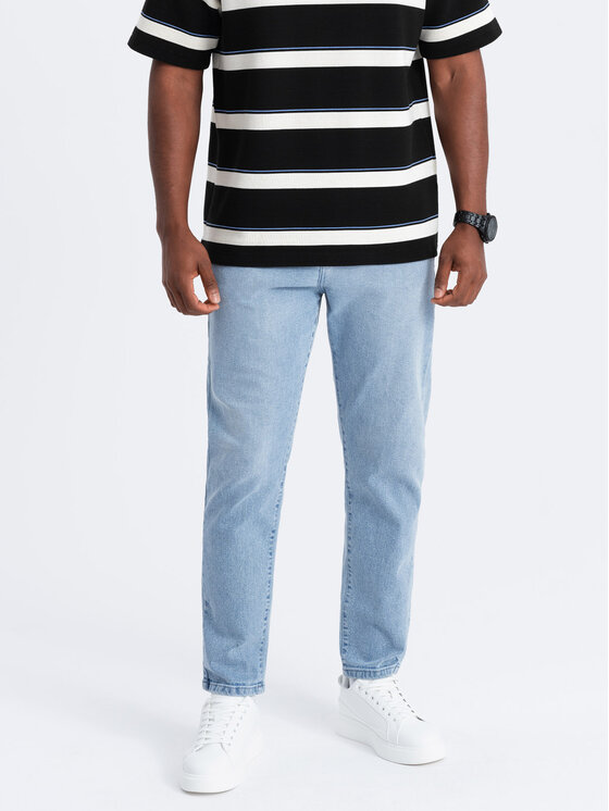 Ombre Ombre Jeansy OM-PADP-0162 Modrá Regular Fit