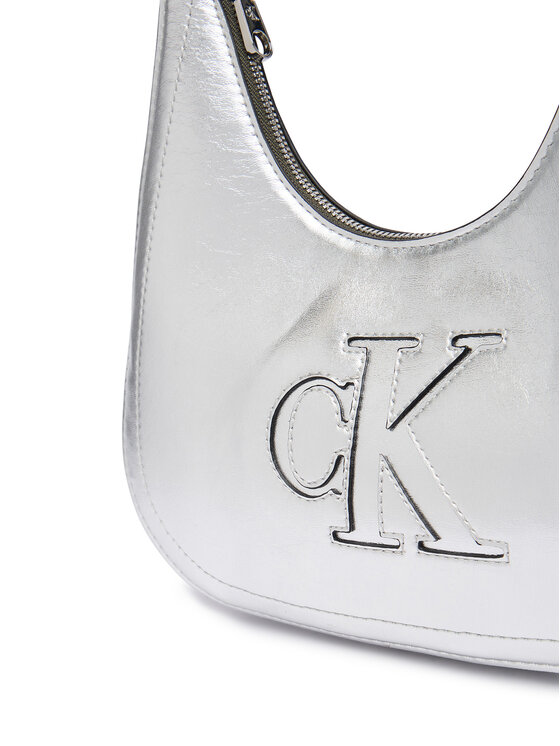 Calvin Klein Calvin Klein Rankinė Bold Ck Outline Mtl Shoulder Bag LV04F3897G Sidabrinė