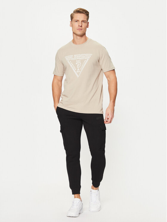 Guess Guess T-Shirt Z5RI12 J1314 Beżowy Regular Fit