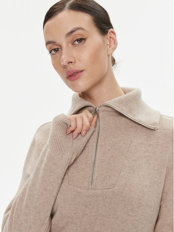 Marella Marella Sweter Ruby1 2339460839200 Beżowy Regular Fit