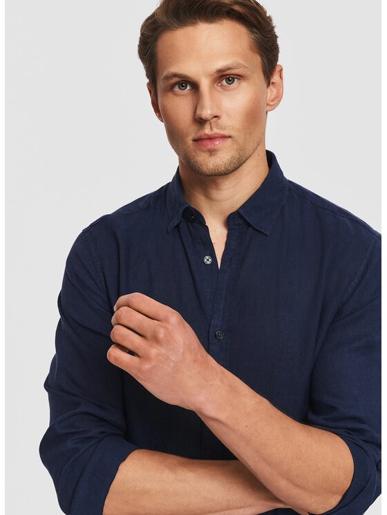 Pako Lorente Pako Lorente Koszula P26SN-1X-023 Granatowy Slim Fit