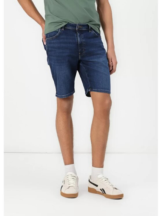 Wrangler Wrangler Pantaloncini di jeans TEXAS SHORTS Blu Regular Fit