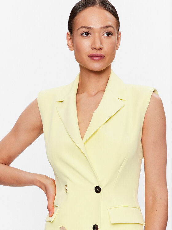 Liu Jo Liu Jo Sukienka koktajlowa CA3046 T2200 Żółty Regular Fit