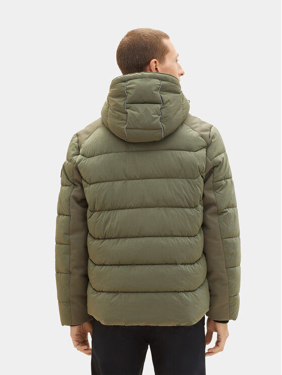 Tom Tailor Tom Tailor Geacă din puf 1037342 Verde Regular Fit