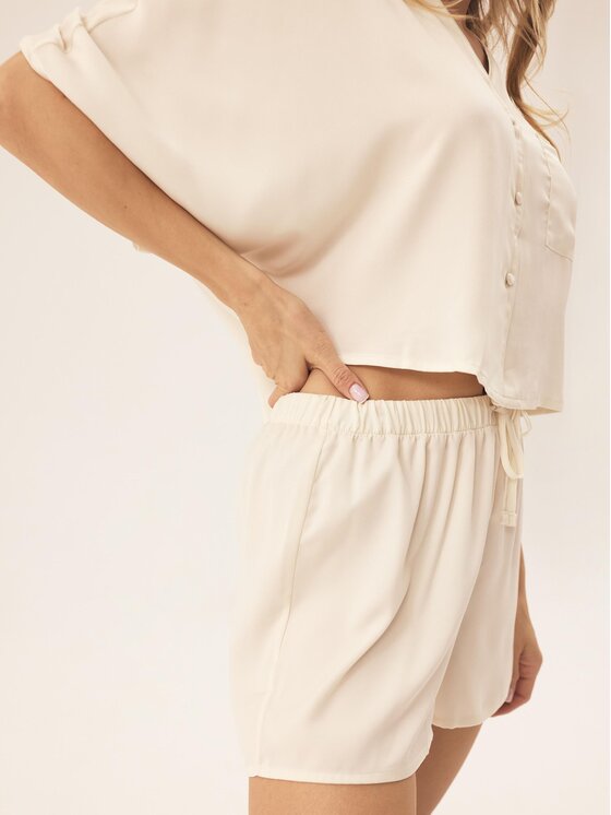 Esotiq Esotiq Piżama 42653 Biały Regular Fit