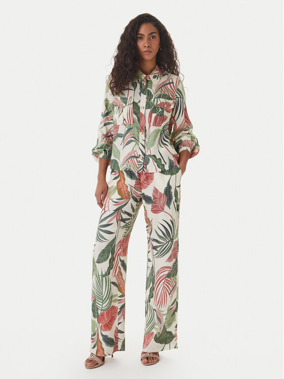 Guess Guess Pantaloni din material W6GB07 W1781 Colorat Regular Fit