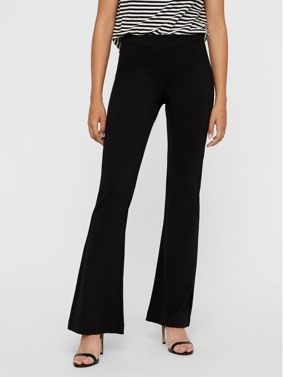 Vero Moda Vero Moda Szövet nadrág Kamma 10209858 Fekete Flared Fit