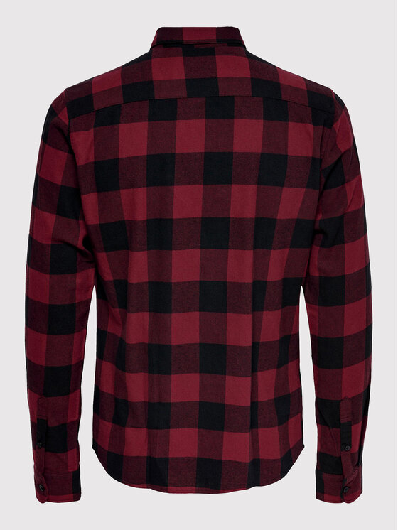 Only & Sons Only & Sons Camicia Gudmund 22007112 Bordeaux Slim Fit
