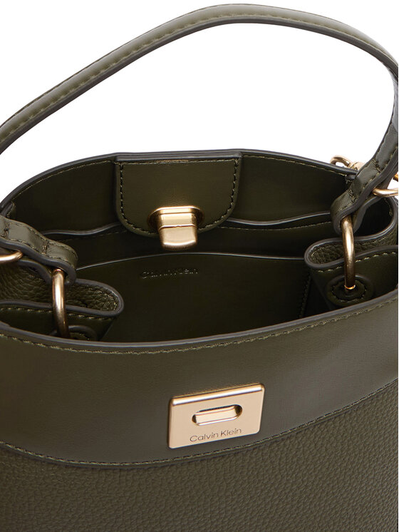 Calvin Klein Calvin Klein Дамска чанта Mix Media Crossbody LV04F3885G Тъмнозелен