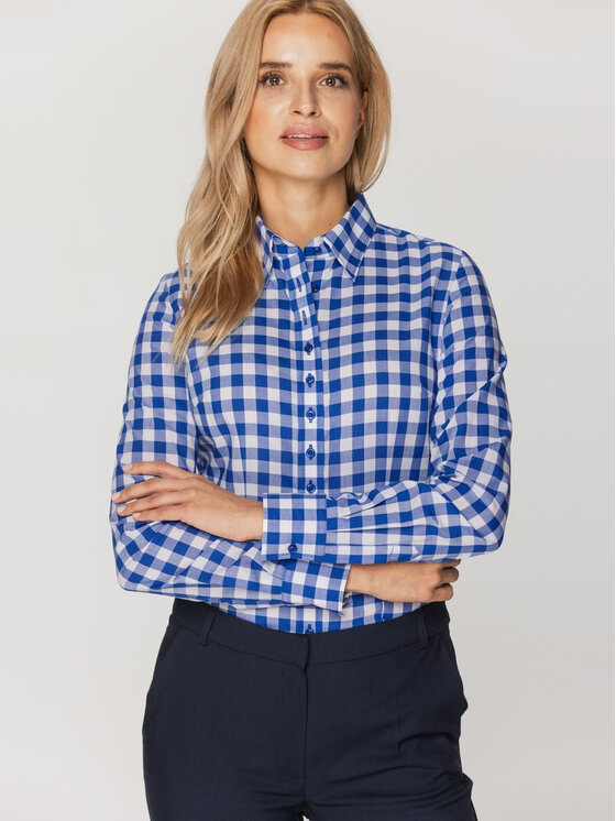 Willsoor Willsoor Koszula 61222 Niebieski Slim Fit