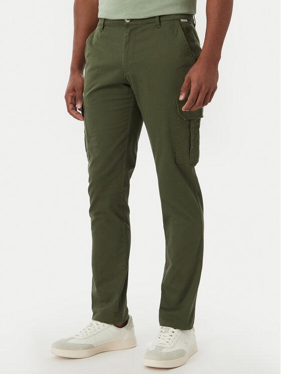 Beverly Hills Polo Club Pantaloni din material P-SS26M -T450313 Verde Regular Fit