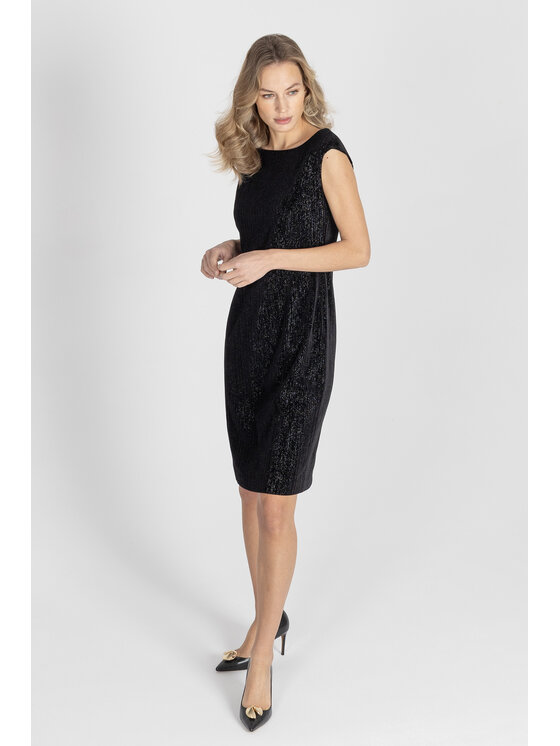 Deni Cler Milano Deni Cler Milano Sukienka wieczorowa W-DC-3179-E5-M9-90-1 Czarny Regular Fit