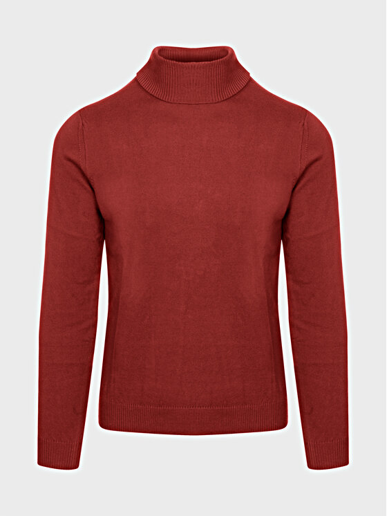Evenemen Evenemen Sweter Golf Bordowy Slim Fit