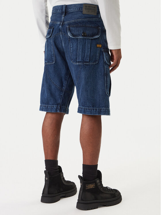 G-Star Raw G-Star Raw Džínové šortky Bend 3D Cargo D26528-D788 Tmavomodrá Relaxed Fit
