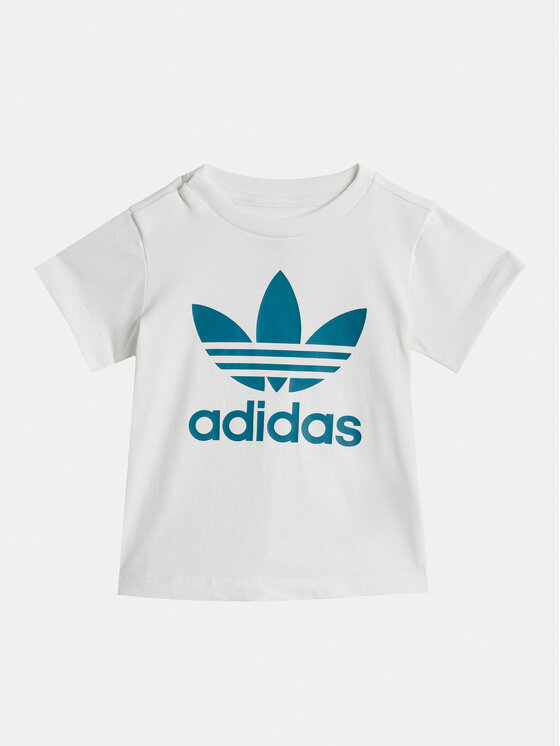 adidas adidas Set tricou și pantaloni scurți JE0524 Turcoaz Regular Fit