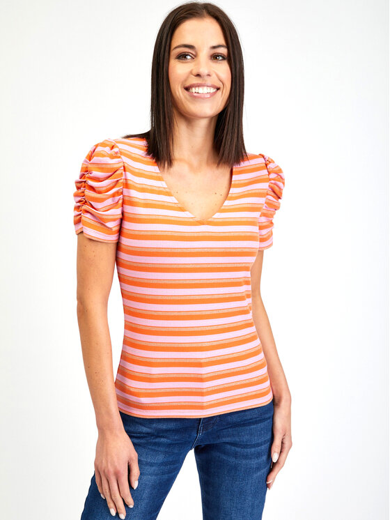 T-Shirt, rozmiar S, Pomarańczowy, 173012242000//XS
