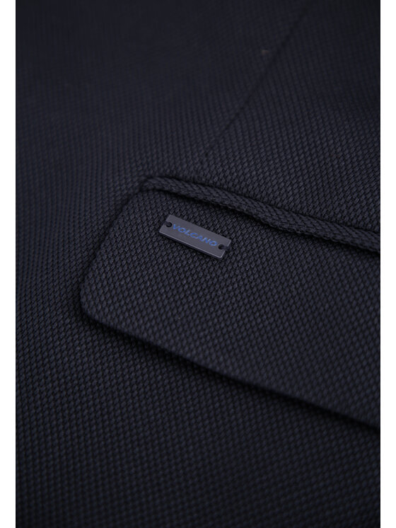 Volcano Volcano Marynarka JB-BOND Granatowy Regular Fit