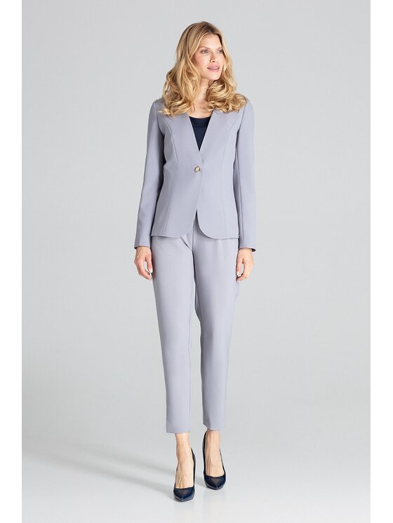 FIGL FIGL Marynarka M678 Szary Regular Fit