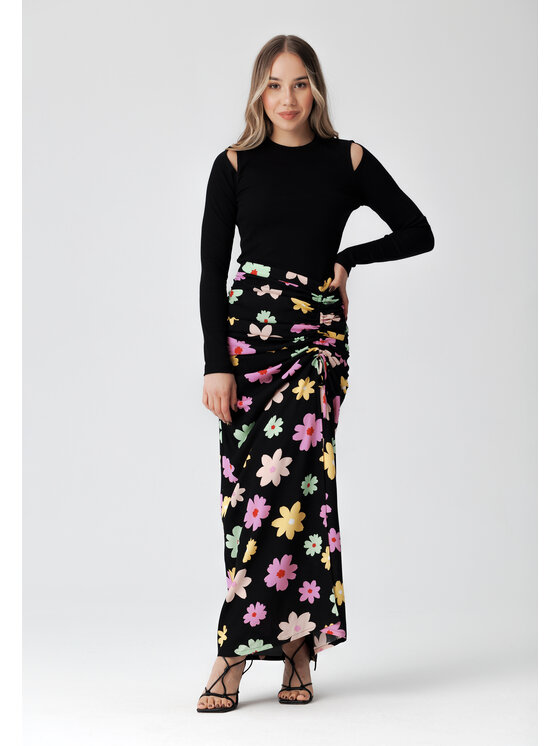 LAURELLA LAURELLA Sukňa 7TU003 Čierna Regular Fit