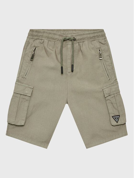 Guess Guess Medžiaginiai šortai L2RD01 D3XN0 Chaki Regular Fit
