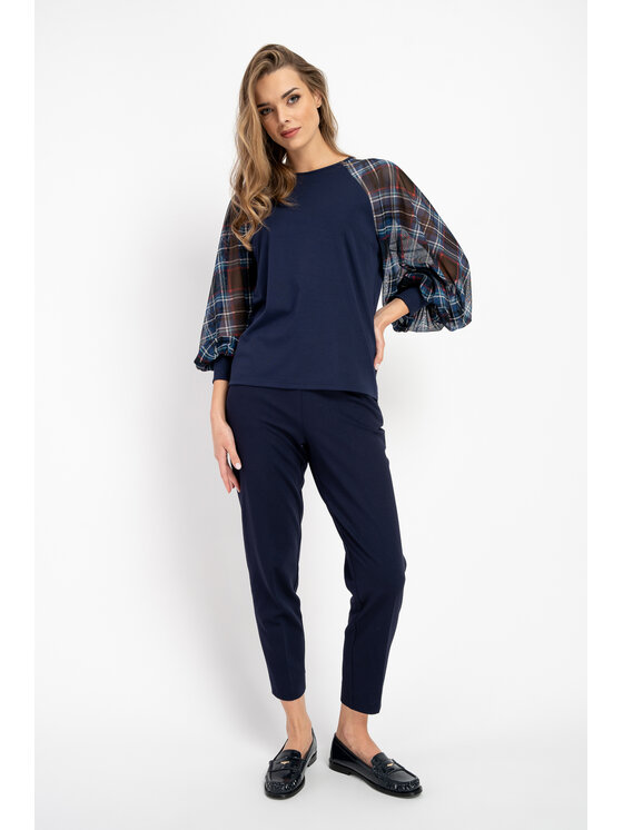 CLICK CLICK Μπλουζάκι 70-820 Σκούρο μπλε Casual Fit