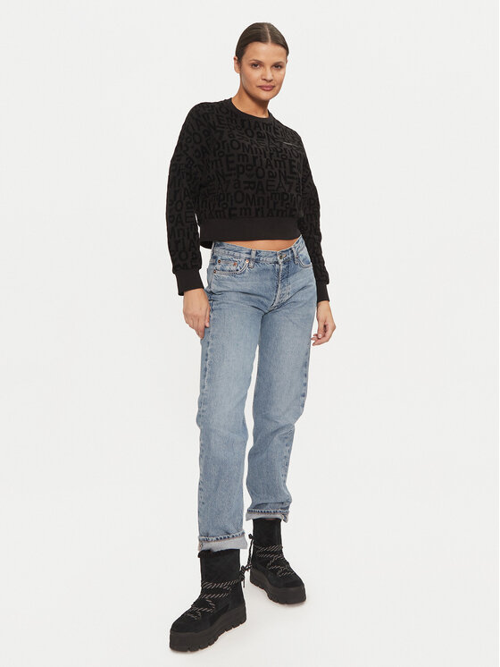 EA7 Emporio Armani EA7 Emporio Armani Суитшърт 7W000002 AF10195 UC001 Черен Relaxed Fit