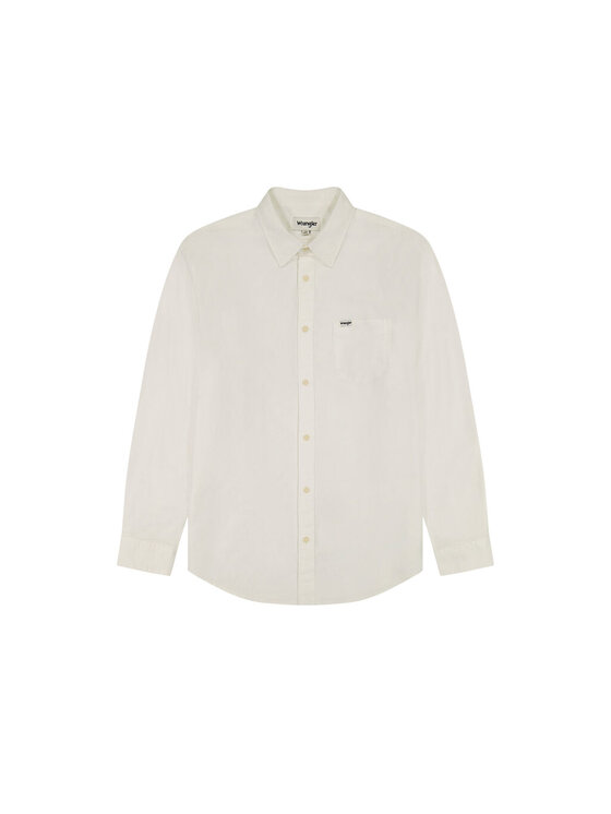 Wrangler Wrangler Camicia LS 1 PKT SHIRT Bianco Regular Fit