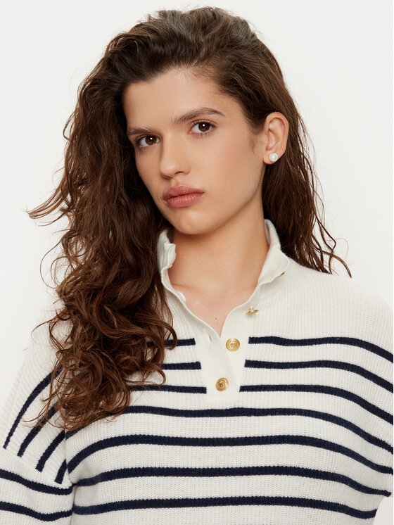 Tommy Hilfiger Tommy Hilfiger Sweter WW0WW44981 Biały Relaxed Fit