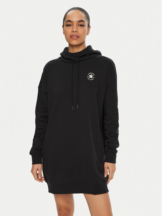 Converse Converse Kasdieninė suknelė 10027071-A01 Juoda Loose Fit