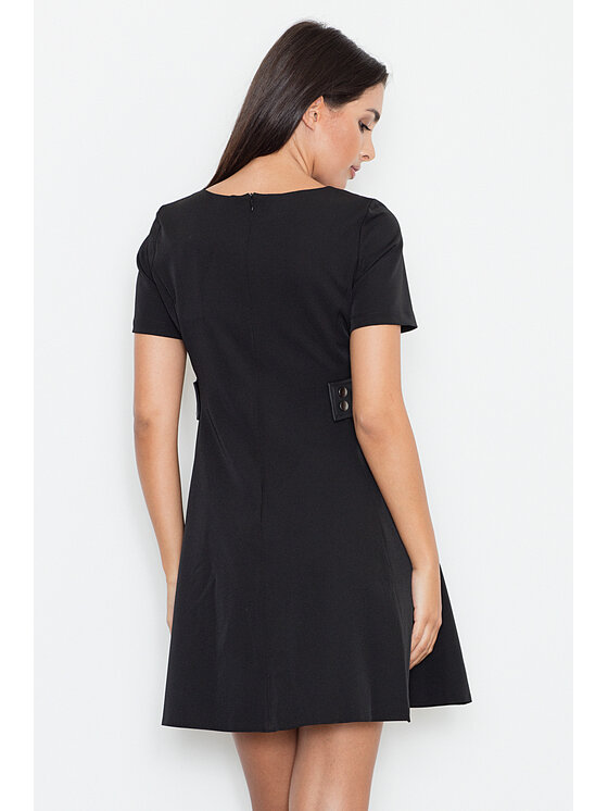 FIGL FIGL Sukienka M444 Czarny Regular Fit
