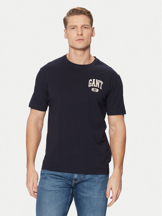 Gant Tričko 2003292 Tmavomodrá Regular Fit