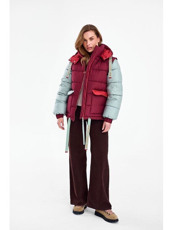 NAOKO NAOKO Kurtka zimowa Vinterra Bordowy Regular Fit