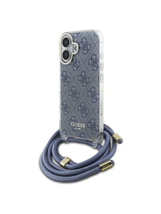 Guess Guess Etui na telefon Cord 4G Print Niebieski