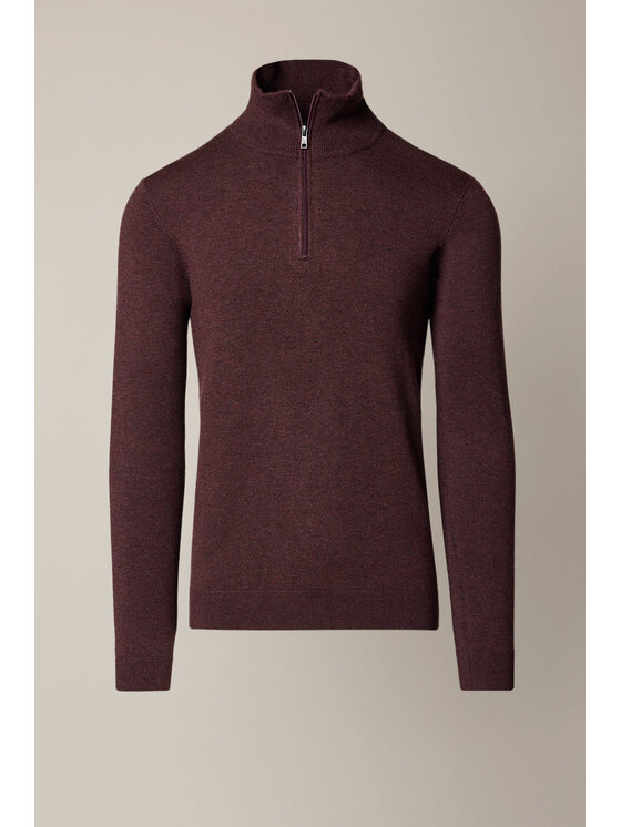 Lancerto Lancerto Sweter Lucan SW073225000077 Bordowy Regular Fit