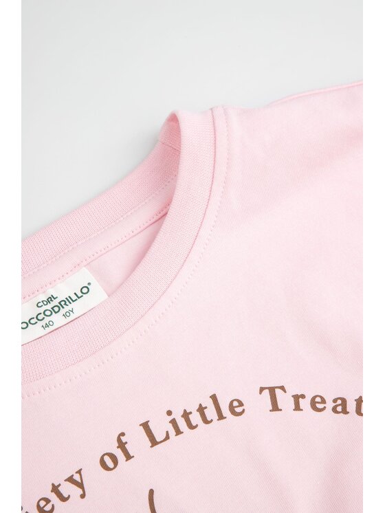 Coccodrillo Coccodrillo T-Shirt WC6143212LGD-007 Różowy Regular Fit