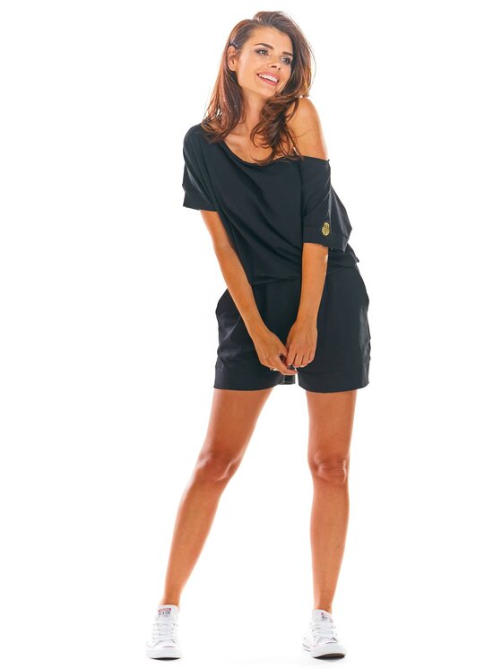 Infinite You Infinite You Kombinezon M212 Czarny Basic Fit