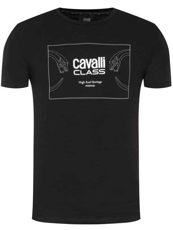Cavalli Class Cavalli Class Тишърт B3JVB715 Черен Regular Fit